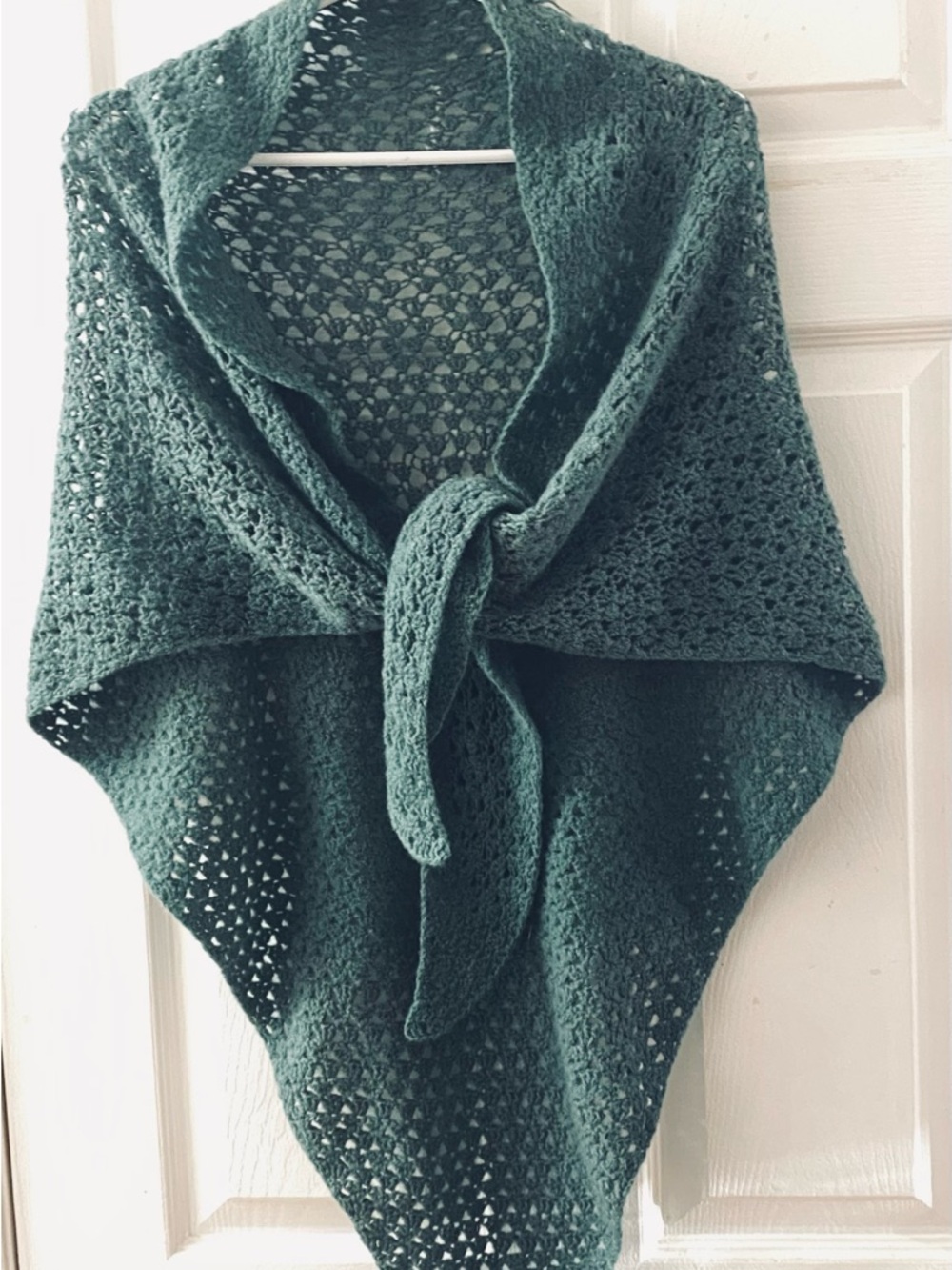 Hand Crocheted Wool Shawl